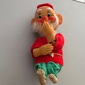 Vintage Santa beard pixie Christmas elf Japan missing boots